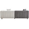 GDFStudio Ovando 87.4'' Modern Velvet Fabric 3-Seater Sofa with Metal Legs and 2 Pillows - 4 of 4