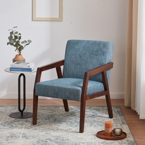 NicBex Modern Accent Chair Mid Century Arm Chair with Upholstered with Wood Legs Comfy Chair for Living Room, Bedroom - 1 of 4
