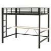 YOOCOZZ Metal Gaming Loft Bed with Desk, USB Ports and Remote LED Light - 3 of 4