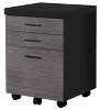NicBex File Cabinet with Wheels,17.75 inch Wide Vertical Filing Cabinets with 3 Drawers,Office Cabinet for Home, Office,Brown/White/Gray/Black - 2 of 4