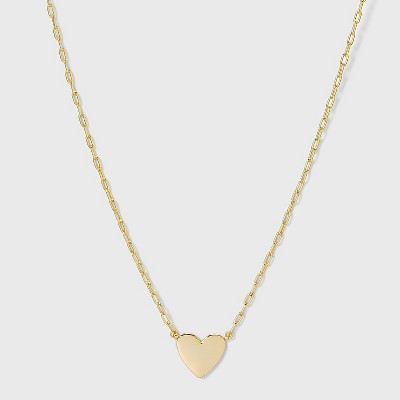 SUGARFIX by BaubleBar 14K Gold Plated Delicate Heart Pendant Necklace - Gold