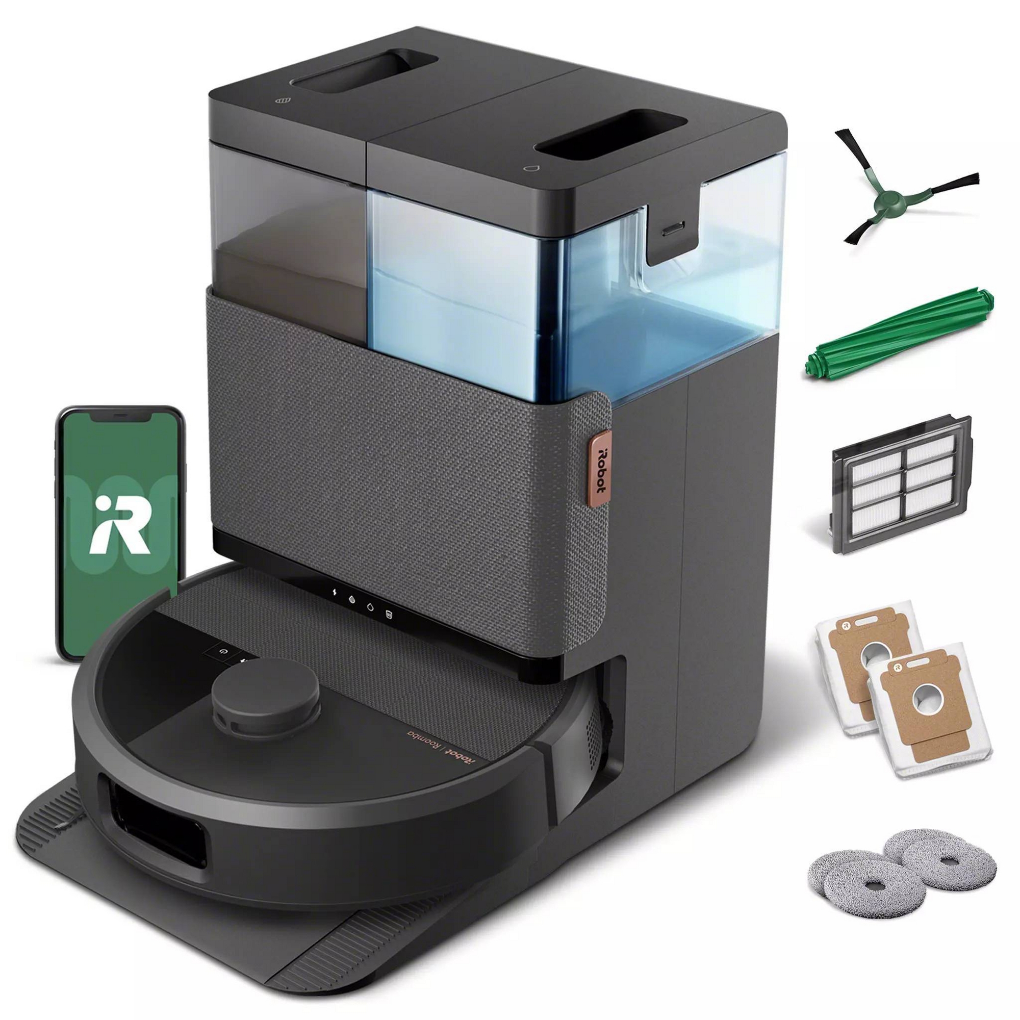iRobot Roomba Plus 505 Combo Cordless Vacuum & Mop N185020 5.8" Cleaning Path Black