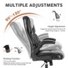 CAVINAS Office Chair with Adjustable Flip-Up Arms,PU Leather Computer Chair with Lumbar Support,Desk Chair with Metal Base,Swivel Chair for Office - 4 of 4