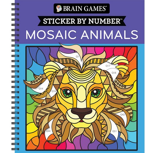 Brain Games - Sticker by Number: Animals - 2 Books in 1 (42 Images