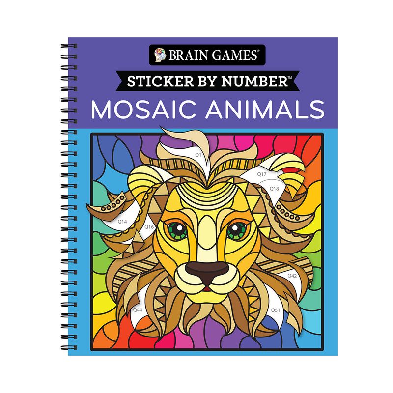Brain Games - Sticker by Number: Mosaic Animals (28 Images to Sticker) - by  Publications International Ltd & New Seasons & Brain Games, 1 of 2