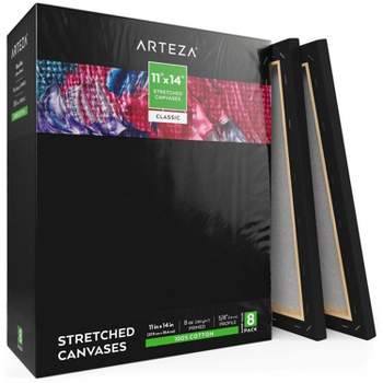 Arteza Canvas Panels, Premium, White, 11x14, Blank Canvas Boards For  Painting - 14 Pack : Target