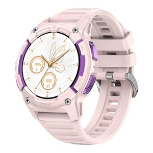 KOSPET® TANK S2 1.32-In. AMOLED GPS Smartwatch with Silicone Band (Violet Pink) - 1 of 4