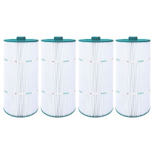 Hurricane Filters Easy to Clean Replacement Spa Filter Cartridge for PSD125-2000, Unicel C-8326, and Filbur FC-2780, White/Blue, 4 Pack - 1 of 4