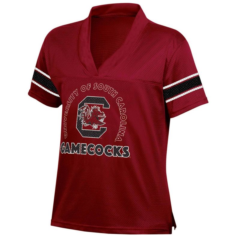 NCAA South Carolina Gamecocks Women&#39;s Mesh Jersey T-Shirt, 1 of 4