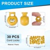 Unique Bargains Plastic Adjustable Draw String Clip Ends Spring-Loaded Buckle Round Cord Locks 30 Pcs - 2 of 3