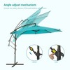Sonkuki 10 Ft. Patio Offset Umbrella Outdoor Hanging Umbrellas w/Steel Frame - 4 of 4
