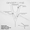 Layered Box Bead and Bar Pendant Chain Necklace for Women by Ginger Lyne Silver Tone Stainless Steel - 4 of 4