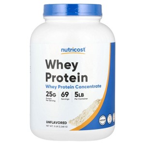 Nutricost Whey Protein Concentrate, Unflavored, 5 lb (2,268 g) - 1 of 2