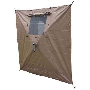 Clam Quick-Set Wind and Sun Panel Attachment for Escape Sport Screen Shelter Canopy Tent with Carrying Bag, Accessory Only, Brown (2 Pack)