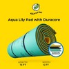 Aqua Lily Pad Floating Mat with Duracore, Foam Lake Pool Water Float with 3 Layer Construction for Outdoor Swimming, 6’ x 15’, Yellow/Green - 2 of 4