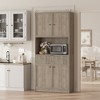 70" Tall Pantry Cabinet, Kitchen Storage Cabinet with Microwave Stand, Drawer, Wood Cupboard Furniture for Dining Room, Living Room - 2 of 4