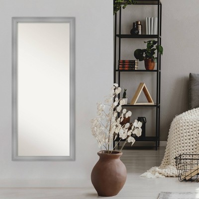 Flair Polished Nickel 72" Full-Length Leaner Wood Mirror