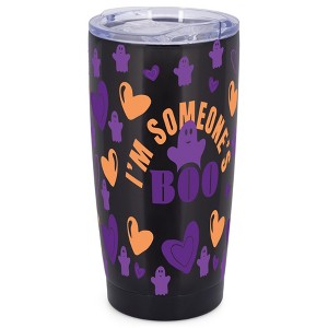 Elanze Designs I'm Someone's Boo Ghost Love Hearts Halloween Wrap-Around Design 20 Ounce Stainless Steel On-The-Go Coffee Mug, Thermal Travel Tumbler - 1 of 4