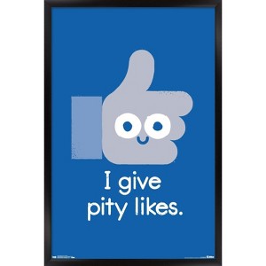Trends International David Olenick - I Give Pity Likes Framed Wall Poster Prints - 1 of 4