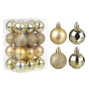 Unique Bargains Acrylic DIY Craft Party Christmas Tree Ornament Hanging Balls 1.57" 24 Pcs - 1 of 4
