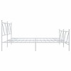 vidaXL Elegant Metal Bed Frame with Headboard/Footboard - White, Steel, 81.5x78x35.6 inch for 76x79.9 inch King Mattress - 4 of 4