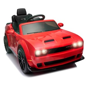 Jojoka 12V Kids Licensed Dodge Challenger Ride On Car with Remote, LED Lights, Bluetooth, MP3 - 1 of 4