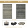 Waterproof Outdoor Rugs Modern Geometric Reversible Mat, UV-Resistant Plastic Straw Rug for RV Porch Deck Balcony Beach - 4 of 4
