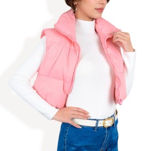Anna-Kaci Women's Zip-Up Puff Vest Jacket with Cozy Design and Warmth - 1 of 4