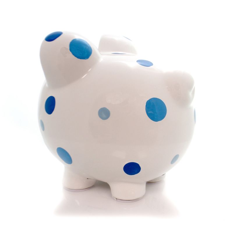 Child To Cherish 7.75 In Blue Multi Dot Bank Polka Piggy Money Saving Decorative Banks, 2 of 5