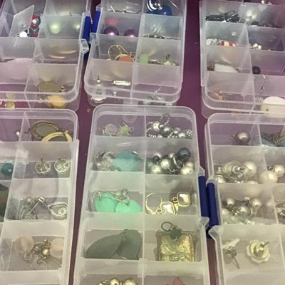 12 Pack Mini Clear Storage Containers with 10 Grid Dividers, Small Plastic  Tackle Boxes for Beads, Buttons, DIY Jewelry (2.5 x 5 In)