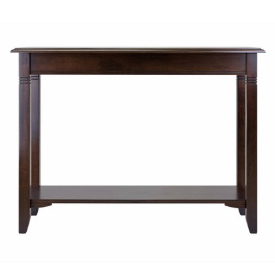 Winsome Nolan Rectangular Console Table with Storage in Cappuccino