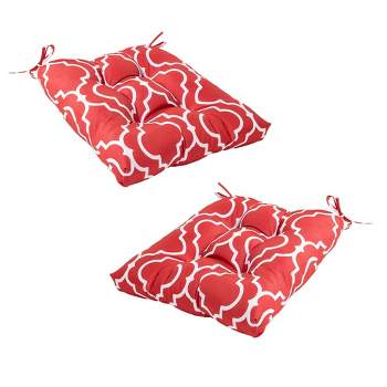 Aoodor Square Thick Dinning Chair Pads with Ties - Set of 2