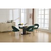NicBex Velvet Dining Chairs Set of 1,Armless Kitchen Chair with Curved Backrest and Golden Metal Legs for Dining Room,Kitchen - 2 of 4
