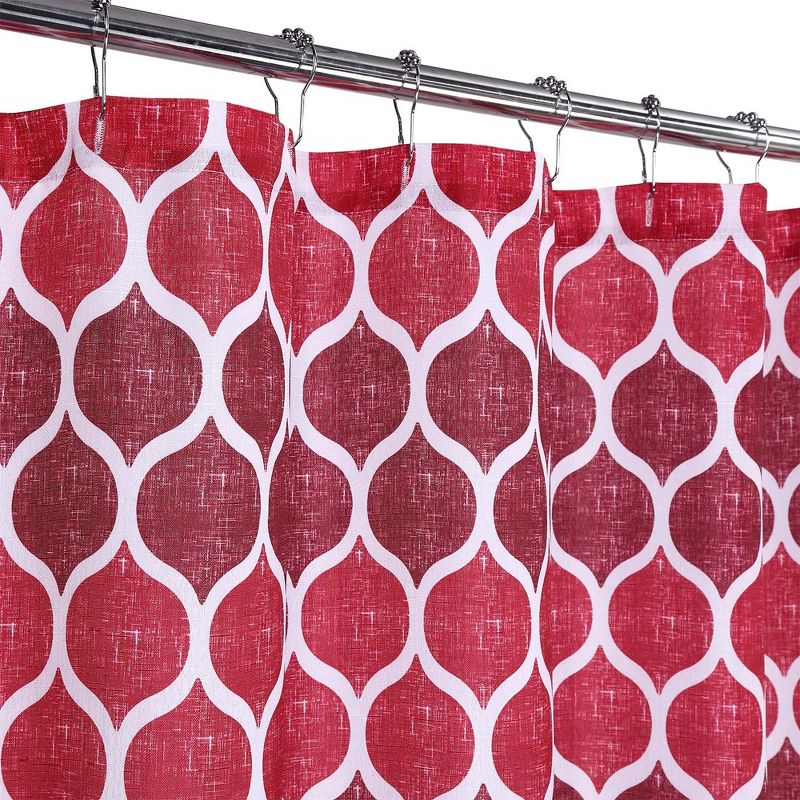 Fabric Shower Curtain for Bahthroom with Geometric Pattern, 3 of 7