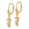 Black Bow Jewelry 3D Mini Guardian Angel Lever Back Earrings in 14k Yellow Gold - 2 of 4