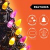 Joyfy 8.5'' Tall Halloween Tabletop Tree Decoration, Pumpkin Gnome Ceramic Tree with Built-in LEDs for Halloween Party Supplies Indoor Decorations - 3 of 4
