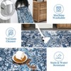 Washable Rug Vintage Medallion Non Slip Non Shedding Rugs Low Pile Foldable Accent Rug for Living Room Bedroom - 4 of 4