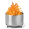 20.5 Inch Smokeless Fire Pit, Portable Outdoor Fire Pit Stove, Wood Burning Fire Pits, Stainless Steel Stove with Handle & Star Cutouts, Ash Pan - 2 of 4