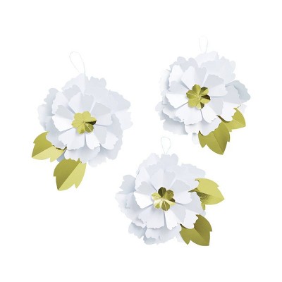 Large Paper Flower White/Gold - Spritz™