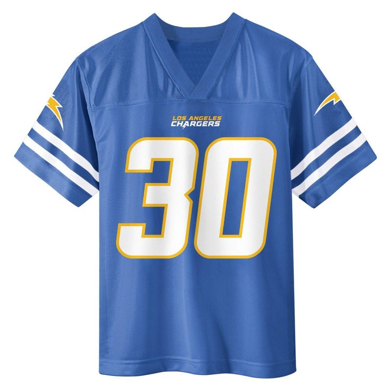 NFL Los Angeles Chargers Boys' Short Sleeve Ekeler Jersey, 2 of 4