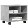Aghana Digitals Mobile Engineered Wood Printer Stand with Lockable Wheels, Concrete Gray - - 4 of 4
