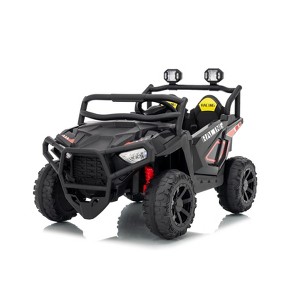 Jojoka 24V 2-Seater Electric UTV for Big Kids, 4-Wheeler Suspension,3 Speeds, Remote Control, Bluetooth, LED Lights - 1 of 3