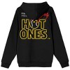 Hot Ones Carrot and Red Pepper Men's Black Double-Sided Hoodie - 3 of 4