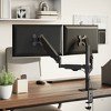 Aghana Digitals Dual Monitor Arm with Gas Spring, 27" Max Screen, 44.1 lb Capacity, Steel Build, - 3 of 4