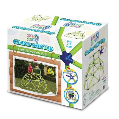 Green and Blue Plastic Indoor/Outdoor Climbing Tower with Fort