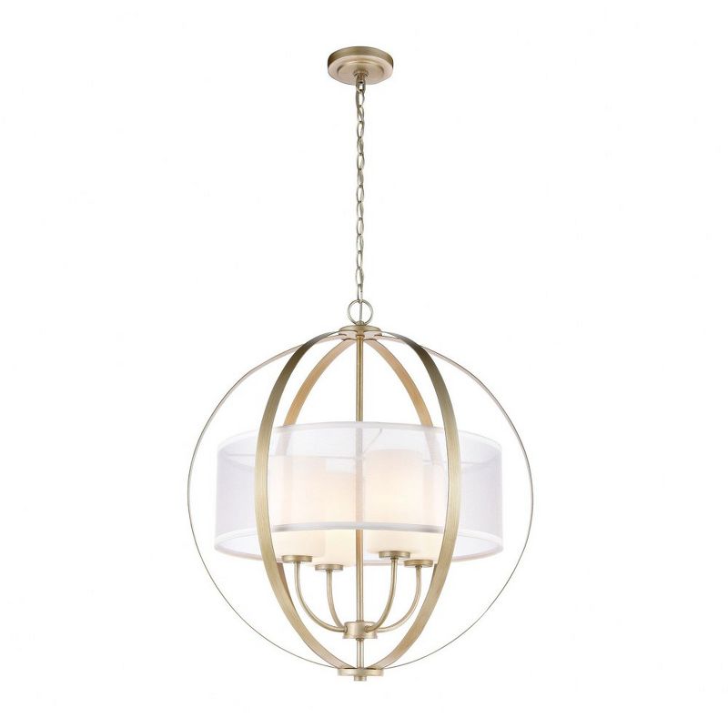 Elk Home Diffusion 4 - Light Chandelier in  Aged Silver, 1 of 2