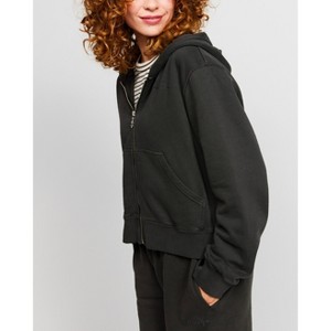 Samii Ryan | Black Stone Wash Zip-Up Hoodie , Black , X-Small , 1 - 1 of 1