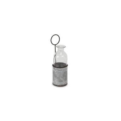 Cheung's Sofia Single Slot Galvanized Metal Jar Holder
