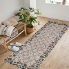 Acekool Floral Runners,Kitchen Runner Rug Ultra-Thin, Non-Slip Hallway Rug Stain Resistant Boho Low-Pile Carpet for ‎Bathroom Bedroom - 2 of 4