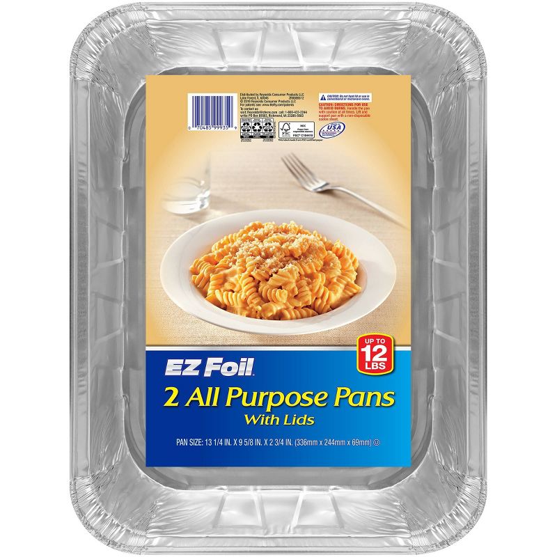 EZ Foil All Purpose Pans with Lids - 2ct, 1 of 7